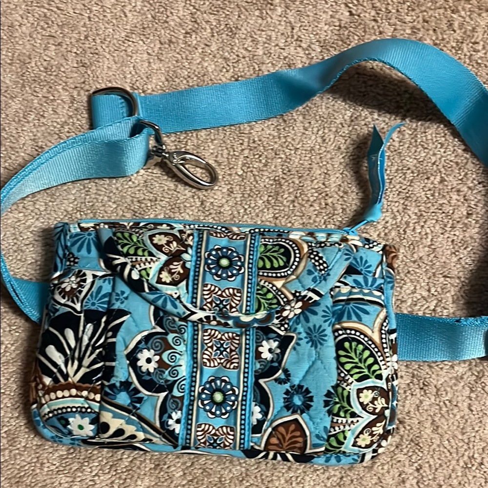 Vera Bradley Blue and Green Paisley Crossbody Bag
